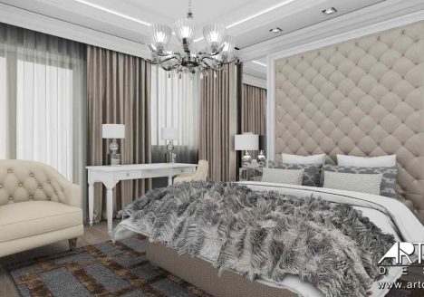 sypialnia w stylu amerykańskim projekt wnętrza