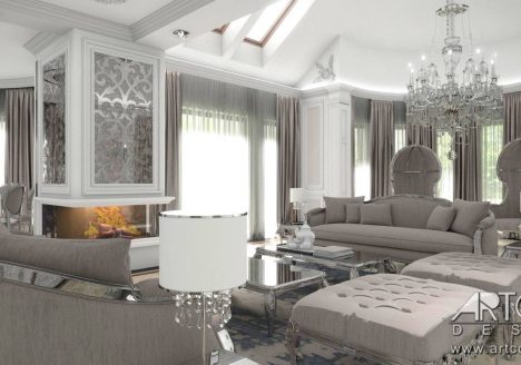 salon w stylu klasycznym pałacowym