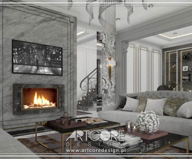 1 projekt wnętrza art deco rezydencji warszawa