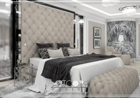 wnetrze luksusowa sypialnia w domu