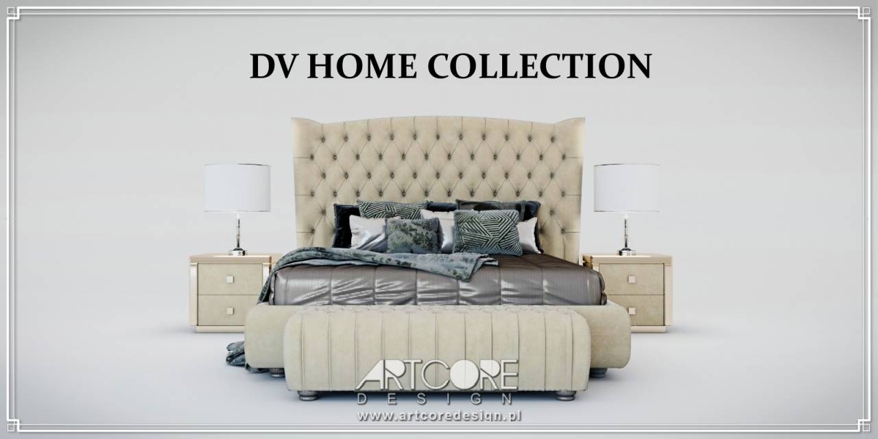 Luksusowe meble dv home collection łóżko