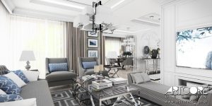 luksusowe wnętrza salon projekt