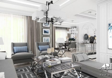 luksusowe wnętrza salon projekt