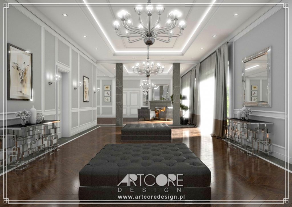 projektowanie wnętrz sopot dom luksusowy salon styl klasyczny apartament