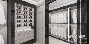 wnętrze ekskluzywnej garderoby architekt