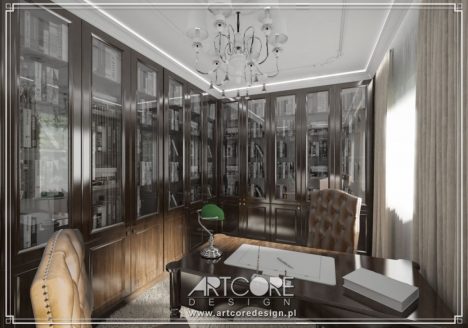 projekt gabinetu w domu