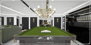 architekt wnętrz pokój bilardowy