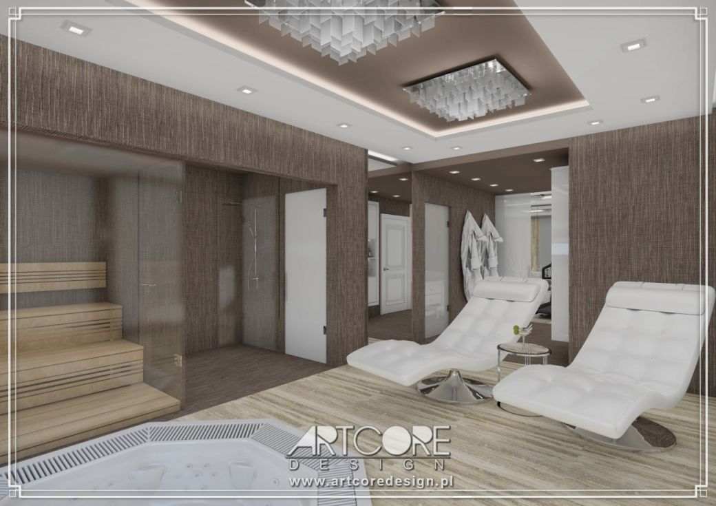 Wnętrze domowego SPA jak urządzić SPA w domu? ArtCore Design