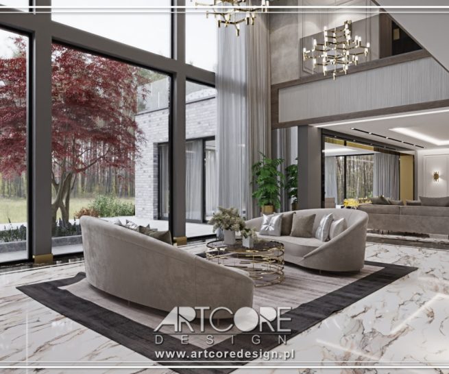 1 projekt wnętrza rezydencji w warszawie
