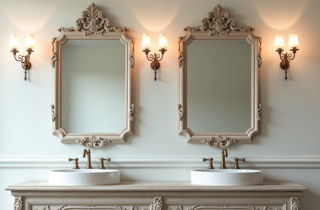 Odkryj eleganckie lustra w stylu shabby chick, idealne do wnętrz zaprojektowanych przez architekta.