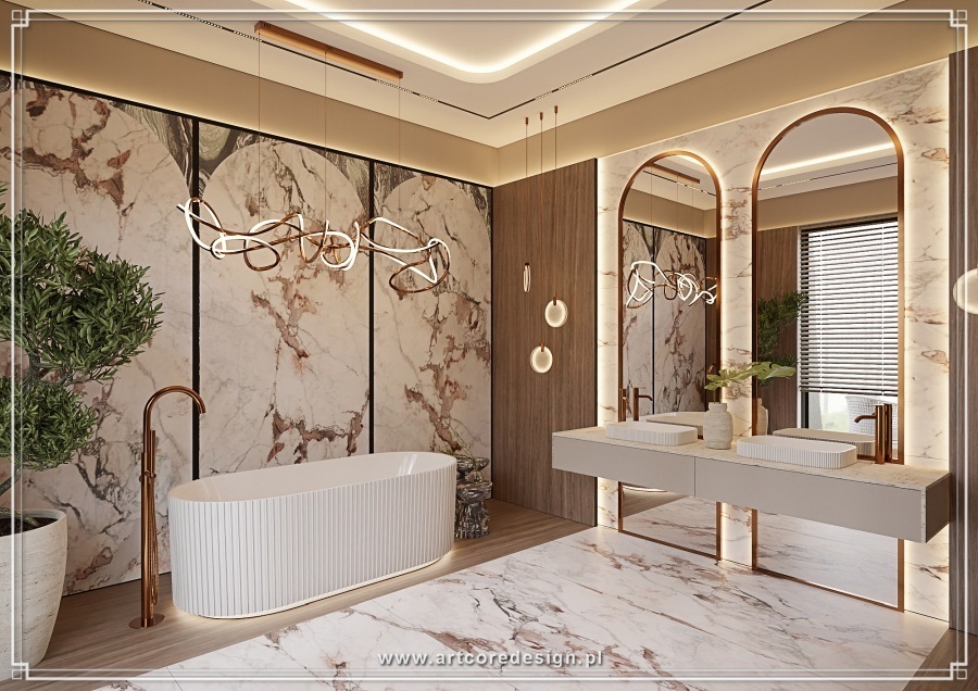 Odkryj projektowanie wnetrz Lublin z piękną łazienką, która łączy elegancję i funkcjonalność.