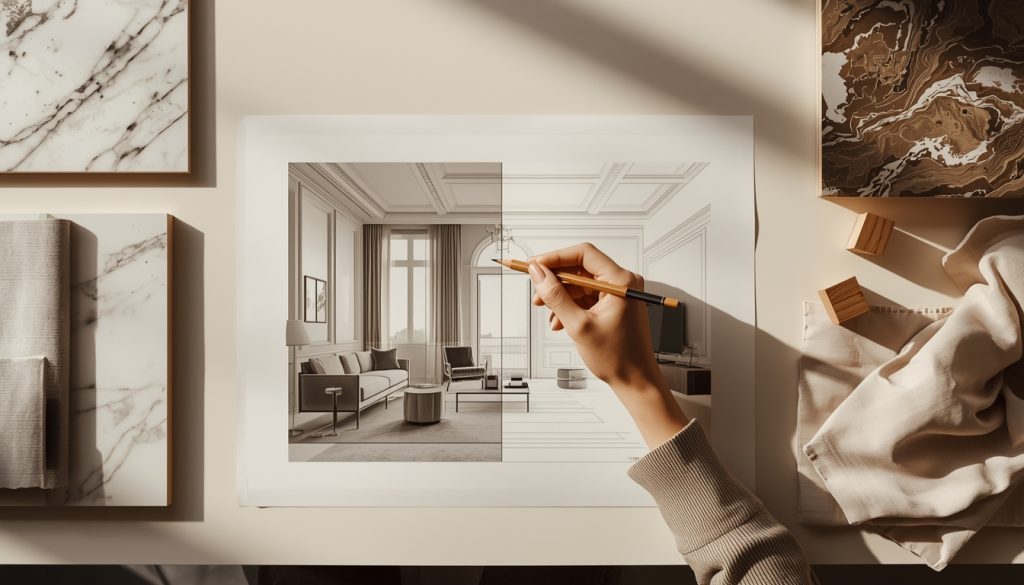 Architekt wnętrz w trakcie pracy – Artcore Design